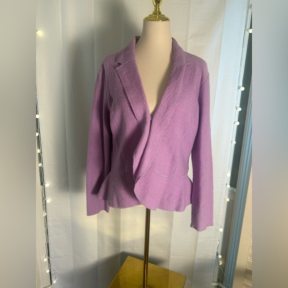 Jones New York Collection Purple Wool Blazer Jacket – Size Large - Picture 8 of 8